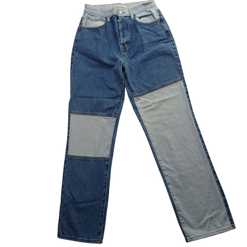 PacSun Womens Size 27 Two Tone Colorblock High Rise Dad Jeans Denim